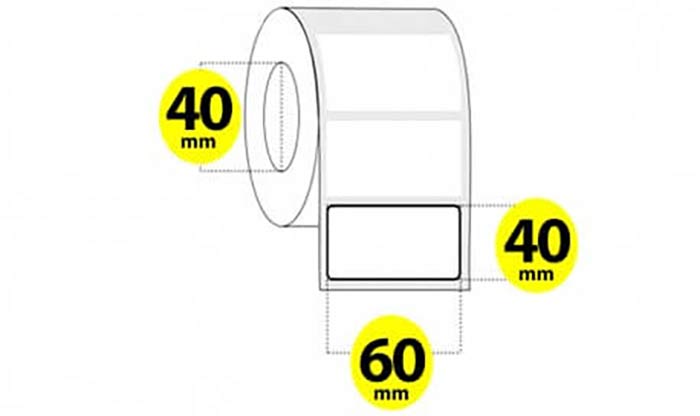 لیبل کاغذی سایز 60x40