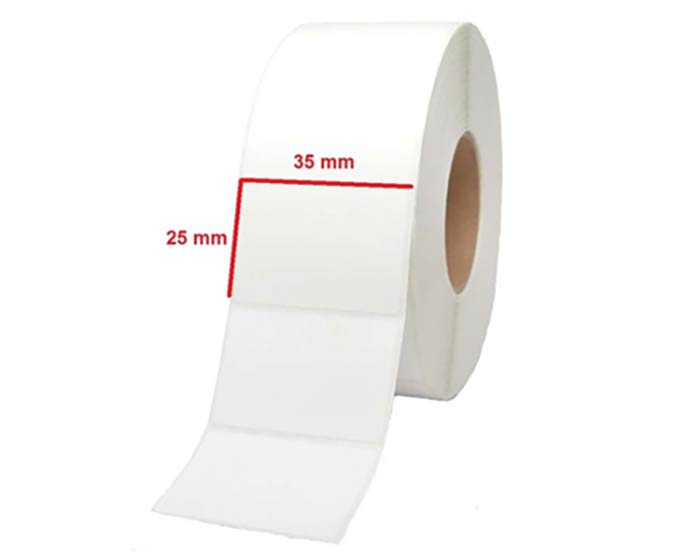 لیبل کاغذی تک ردیفه 25x35 رول 2000تایی