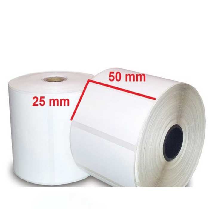 لیبل کاغذی تک ردیفه سایز 50×25