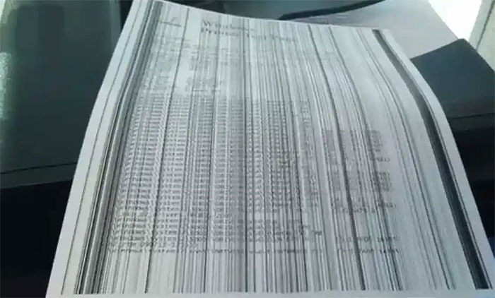 علت خط افتادن روی کاغذ موقع پرینت