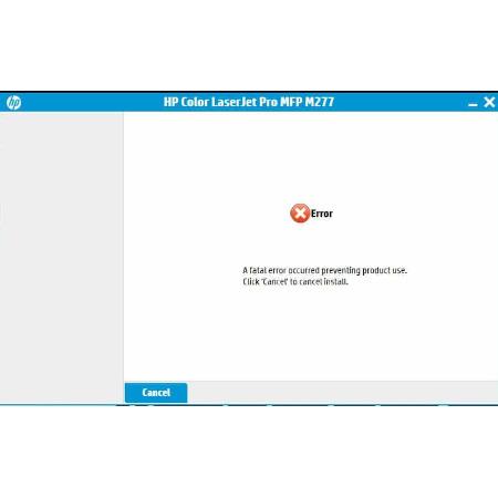 رفع خطا Fatal Error در زمان نصب پرینتر hp